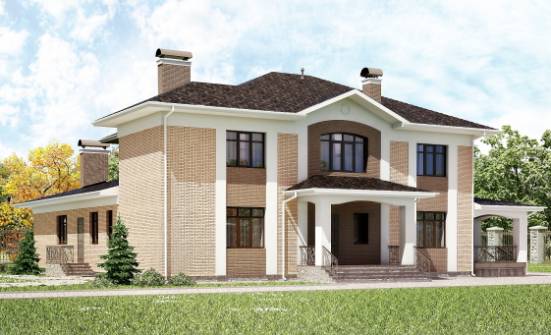 520-001-П Проект трехэтажного дома, большой загородный дом из блока Майкоп | Проекты домов от House Expert