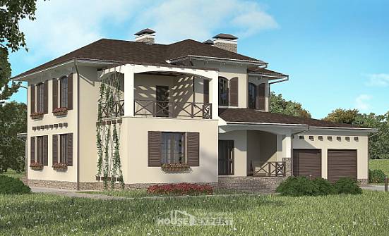 285-002-П Проект двухэтажного дома и гаражом, огромный дом из кирпича Майкоп | Проекты домов от House Expert