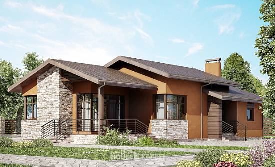 130-007-П Проект одноэтажного дома, экономичный загородный дом из пеноблока Майкоп | Проекты домов от House Expert