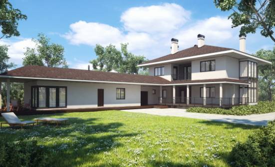 340-001-П Проект двухэтажного дома, гараж, красивый загородный дом из кирпича Майкоп | Проекты домов от House Expert