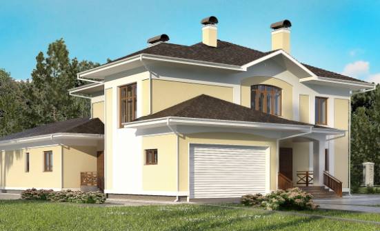 375-002-Л Проект двухэтажного дома, гараж, большой загородный дом из кирпича Майкоп | Проекты домов от House Expert