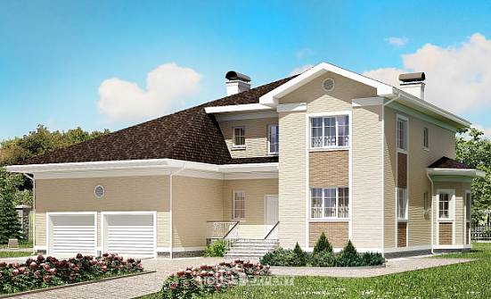 335-001-Л Проект двухэтажного дома и гаражом, огромный домик из кирпича Майкоп | Проекты домов от House Expert