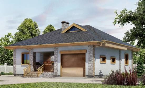 130-006-П Проект одноэтажного дома, гараж, доступный домик из бризолита Майкоп | Проекты домов от House Expert