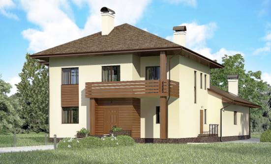 300-001-П Проект двухэтажного дома, современный загородный дом из кирпича Майкоп | Проекты домов от House Expert