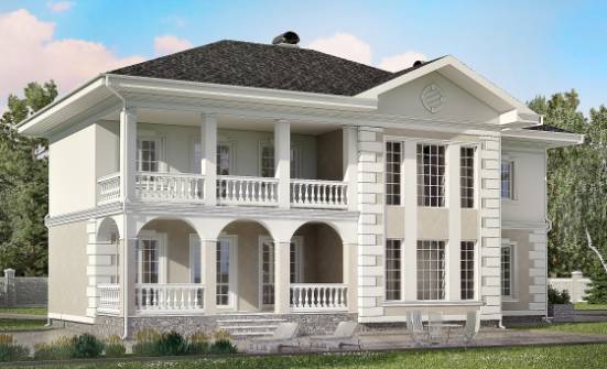 340-002-П Проект двухэтажного дома и гаражом, просторный домик из кирпича Майкоп | Проекты домов от House Expert