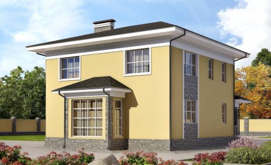 155-011-Л Проект двухэтажного дома, скромный дом из газосиликатных блоков Майкоп | Проекты домов от House Expert