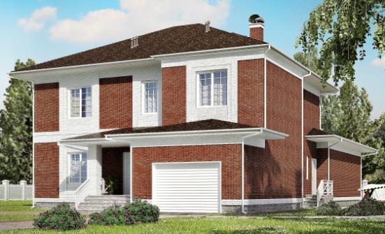 315-001-П Проект двухэтажного дома, гараж, огромный домик из кирпича Майкоп | Проекты домов от House Expert