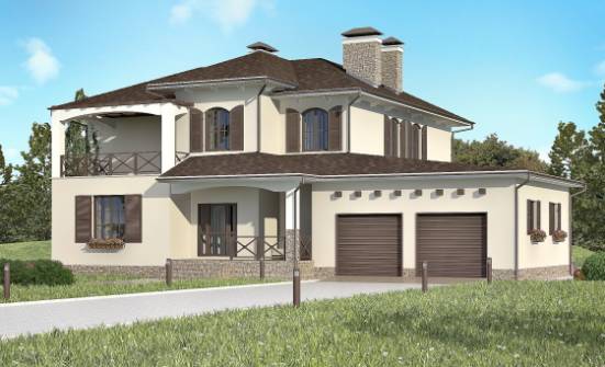 285-002-П Проект двухэтажного дома и гаражом, огромный дом из кирпича Майкоп | Проекты домов от House Expert