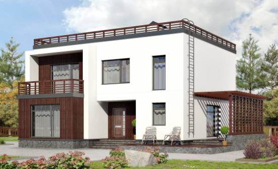 215-002-П Проект двухэтажного дома, красивый дом из арболита Майкоп | Проекты домов от House Expert