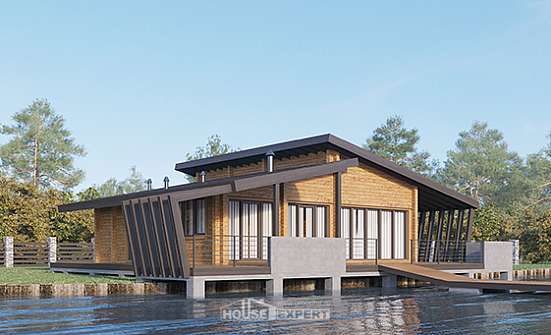 100-007-П Проект бани из дерева Майкоп | Проекты одноэтажных домов от House Expert