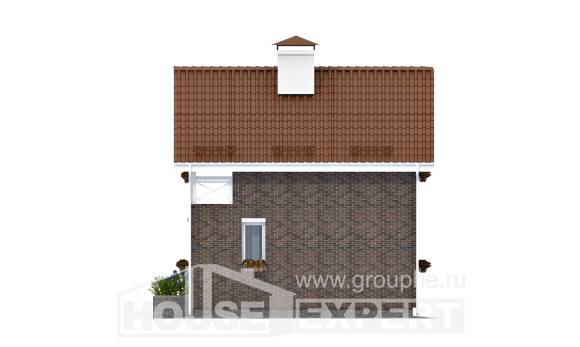 045-001-Л Проект двухэтажного дома мансардный этаж, экономичный загородный дом из арболита Майкоп, House Expert