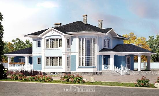 620-001-П Проект трехэтажного дома, гараж, классический дом из блока Майкоп | Проекты домов от House Expert