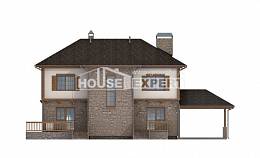 155-006-Л Проект двухэтажного дома и гаражом, доступный дом из твинблока Майкоп, House Expert