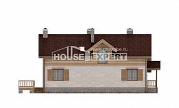 165-002-П Проект двухэтажного дома мансардный этаж и гаражом, скромный загородный дом из арболита Майкоп, House Expert