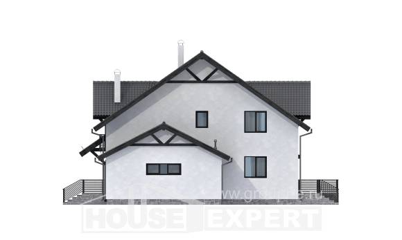 290-003-П Проект двухэтажного дома мансардный этаж, классический загородный дом из арболита Майкоп, House Expert