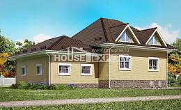 400-001-П Проект трехэтажного дома мансардой и гаражом, красивый дом из пеноблока Майкоп, House Expert