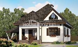 110-002-Л Проект двухэтажного дома с мансардой и гаражом, современный дом из бризолита Майкоп, House Expert