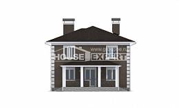 185-002-П Проект двухэтажного дома, компактный дом из теплоблока Майкоп, House Expert