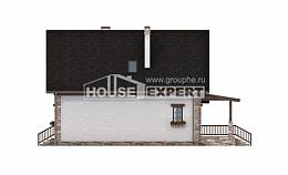140-002-Л Проект двухэтажного дома с мансардой, бюджетный загородный дом из керамзитобетонных блоков, Майкоп