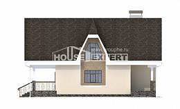 125-001-Л Проект двухэтажного дома с мансардой, доступный загородный дом из газосиликатных блоков Майкоп, House Expert