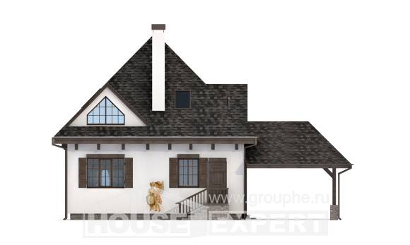 110-002-Л Проект двухэтажного дома мансардный этаж, гараж, экономичный домик из твинблока Майкоп, House Expert