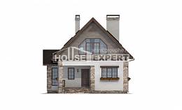 140-002-Л Проект двухэтажного дома с мансардой, простой загородный дом из арболита, Майкоп