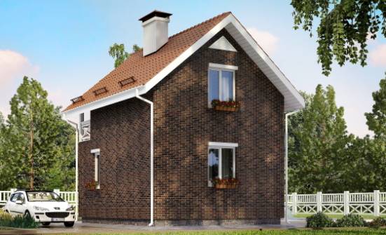 045-001-Л Проект двухэтажного дома с мансардным этажом, простой домик из поризованных блоков Майкоп | Проекты домов от House Expert