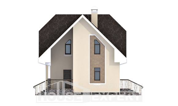 125-001-Л Проект двухэтажного дома с мансардным этажом, красивый дом из керамзитобетонных блоков Майкоп, House Expert