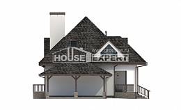 110-002-Л Проект двухэтажного дома с мансардным этажом и гаражом, простой домик из газосиликатных блоков Майкоп, House Expert
