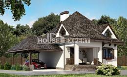 110-002-Л Проект двухэтажного дома мансардный этаж, гараж, современный коттедж из теплоблока Майкоп, House Expert