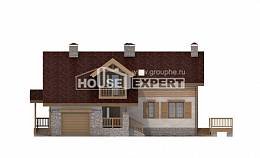 165-002-П Проект двухэтажного дома с мансардой, гараж, доступный домик из керамзитобетонных блоков Майкоп, House Expert