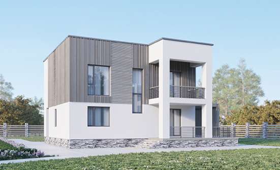 150-017-П Проект двухэтажного дома, экономичный коттедж из арболита Майкоп | Проекты домов от House Expert