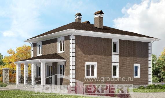 185-002-П Проект двухэтажного дома, доступный дом из пеноблока Майкоп, House Expert