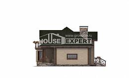180-010-П Проект двухэтажного дома мансардой и гаражом, классический дом из твинблока Майкоп, House Expert