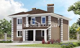 185-002-П Проект двухэтажного дома, классический домик из газосиликатных блоков Майкоп, House Expert