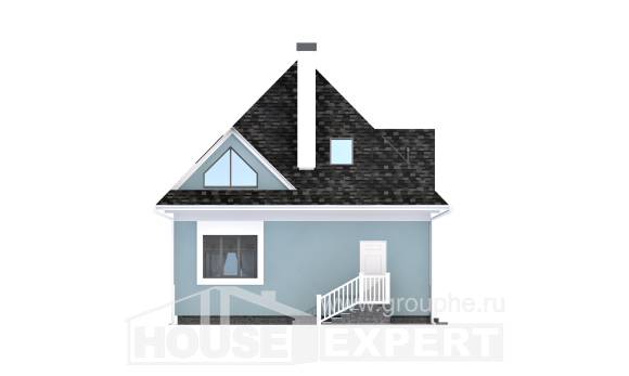 110-001-Л Проект двухэтажного дома с мансардой, доступный домик из поризованных блоков Майкоп, House Expert