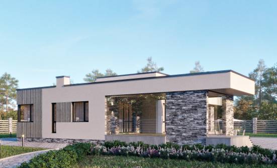 175-001-Л Проект одноэтажного дома, простой коттедж из бризолита Майкоп | Проекты одноэтажных домов от House Expert