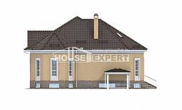 400-001-П Проект трехэтажного дома мансардный этаж и гаражом, красивый коттедж из керамзитобетонных блоков Майкоп, House Expert