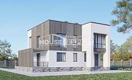 150-017-П Проект двухэтажного дома, бюджетный коттедж из теплоблока Майкоп, House Expert