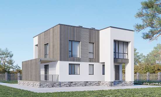 150-017-П Проект двухэтажного дома, классический коттедж из поризованных блоков, Майкоп