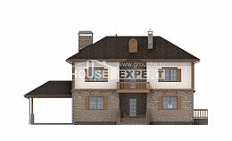155-006-Л Проект двухэтажного дома, гараж, красивый коттедж из бризолита, Майкоп
