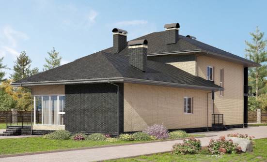 305-003-Л Проект двухэтажного дома, большой домик из пеноблока Майкоп | Проекты домов от House Expert