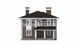 185-002-П Проект двухэтажного дома, бюджетный дом из керамзитобетонных блоков Майкоп, House Expert