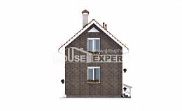045-001-Л Проект двухэтажного дома с мансардой, махонький домик из теплоблока Майкоп, House Expert