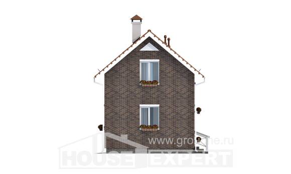 045-001-Л Проект двухэтажного дома с мансардой, махонький домик из теплоблока Майкоп, House Expert