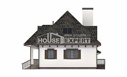 110-002-Л Проект двухэтажного дома с мансардным этажом и гаражом, компактный дом из бризолита Майкоп, House Expert