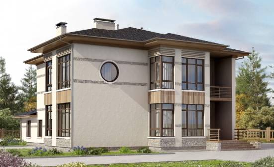 345-001-П Проект двухэтажного дома, современный дом из поризованных блоков Майкоп | Проекты домов от House Expert