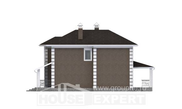 185-002-П Проект двухэтажного дома, красивый загородный дом из пеноблока, Майкоп