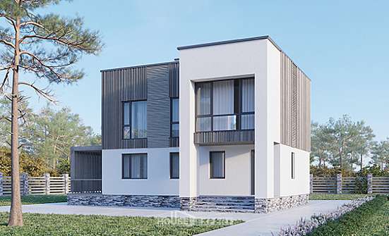 150-017-П Проект двухэтажного дома, экономичный коттедж из арболита Майкоп | Проекты домов от House Expert