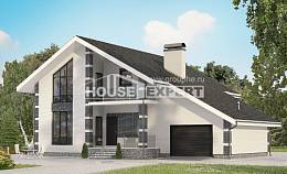 180-001-П Проект двухэтажного дома мансардный этаж, гараж, красивый дом из поризованных блоков, Майкоп